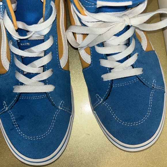 Hightop Suede Yellow and Blue Vans - Picture 9 of 10